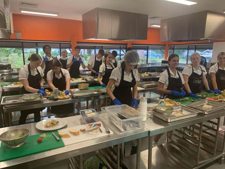 Students in kitchens