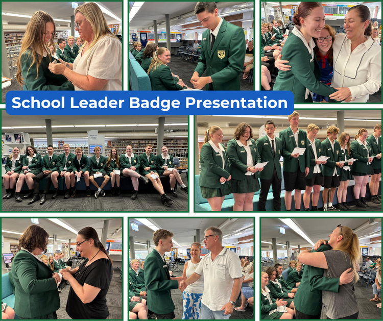 School Leader badge presentation - picture collage