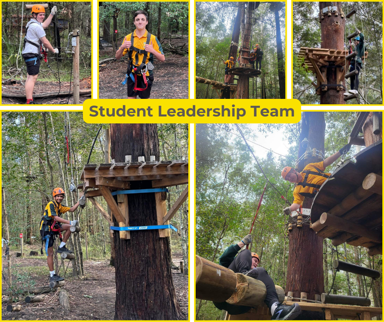 Student leadership team building - picture collage